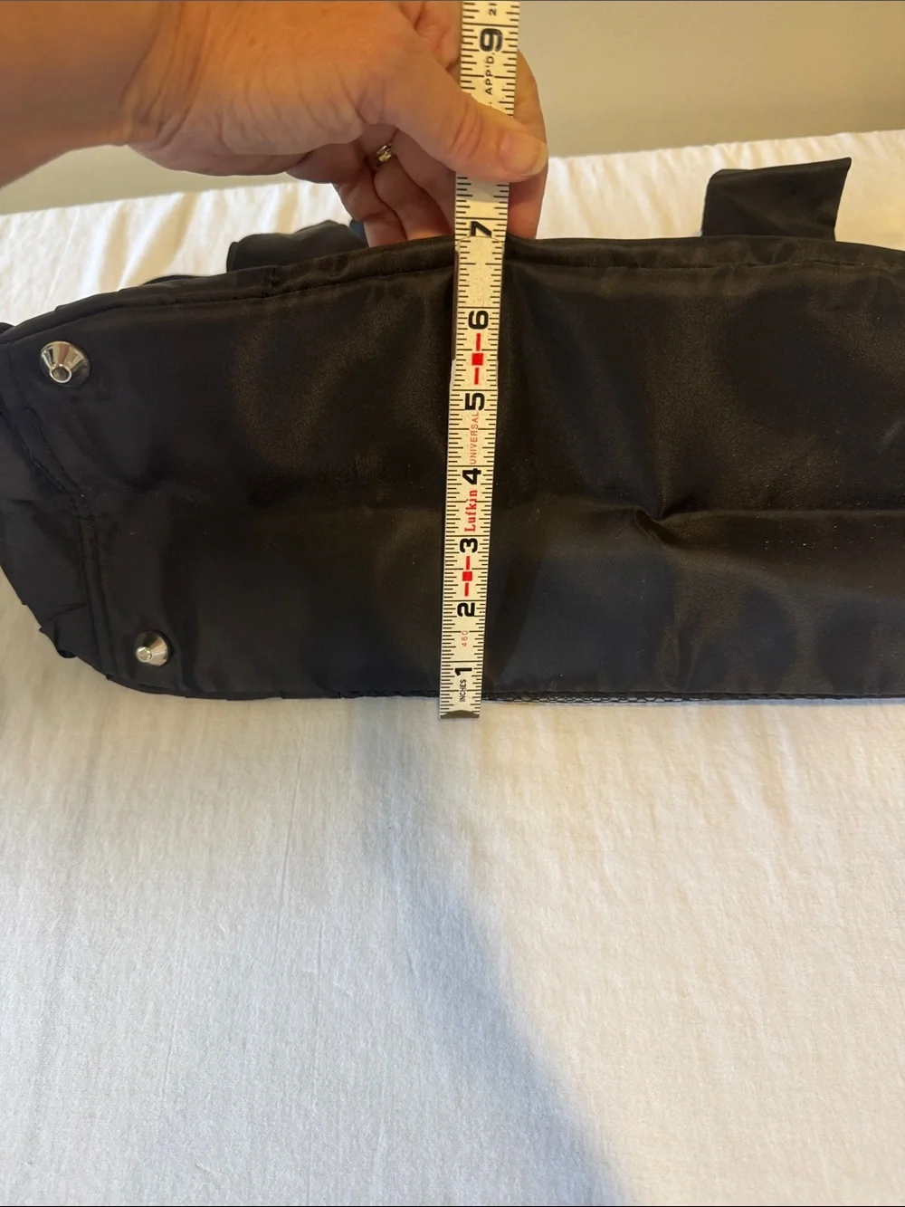 Black Nylon Tote Shoulder Bag Adjustable Crossbody Strap Utility Y2K